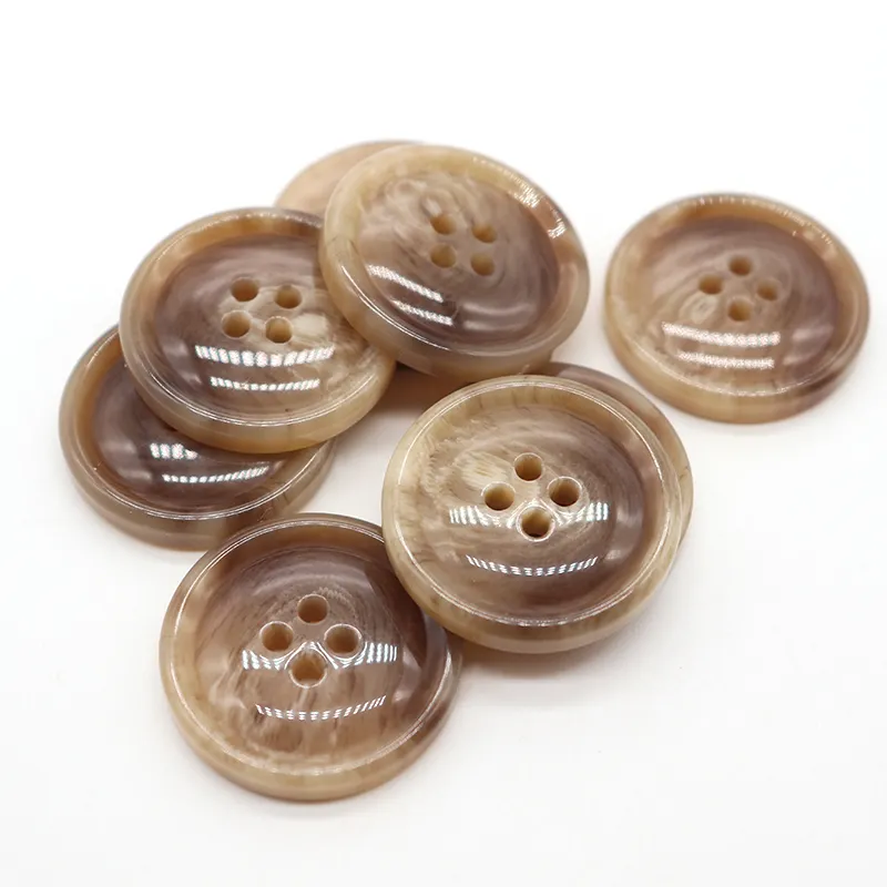 4 Holes Custom Laser Engraved Logo Design Sewing Plastic Polyester Resin Button for Clothing