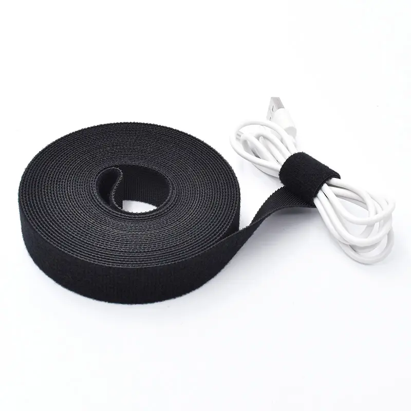 16 feet length 0.75 Inch width double sided self adhesive hook and loop tape