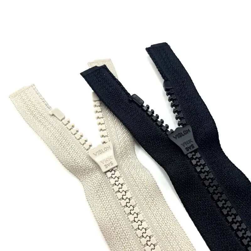 High quality LEMO 5# Resin Metal Zipper Double Slider Down Jacket Zipper Open End