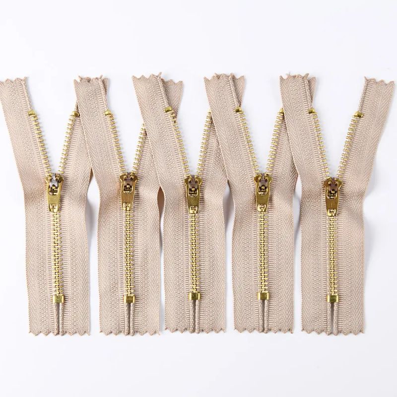 LEMO Wholesale Factory Custom 4# Close End 10cm Brass Zippers Metal Zipper