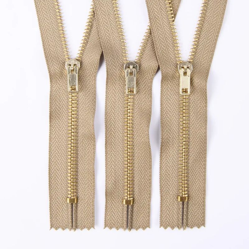 LEMO Wholesale Factory ODM OEM 5# 10cm 18cm Brass Zippers Close End Metal Zippers