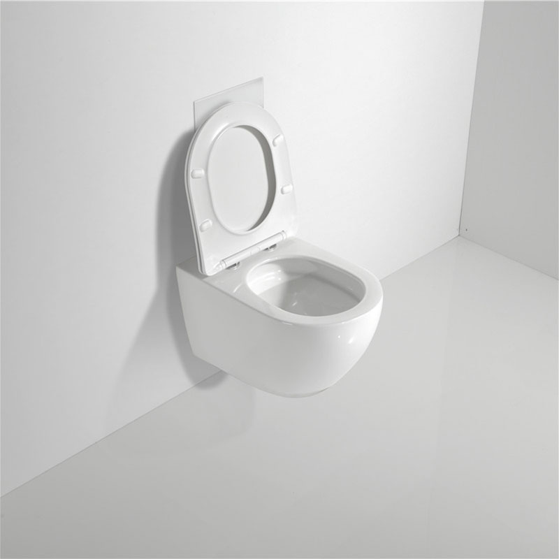 Space saving Wall mounted toilet support vortex mute flush toilet bowl wall hung wc toilets rimless