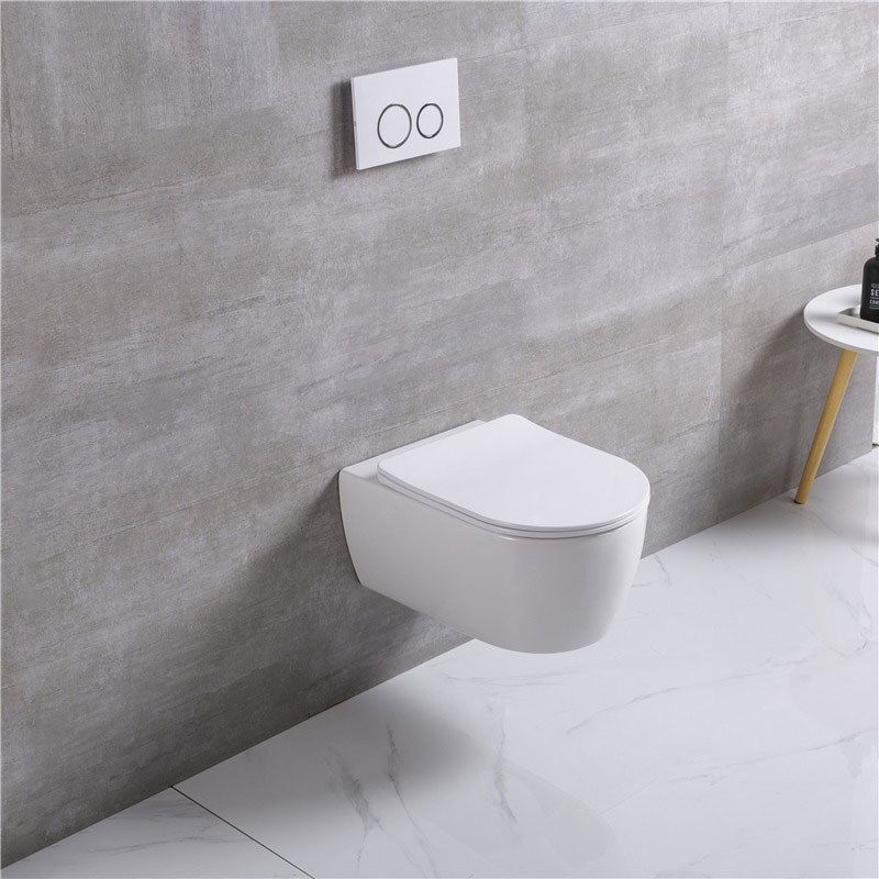 Modern Rimless  Ceramic Wall Hung Mounted toilet Chinese Wc Bowl with CE certificate