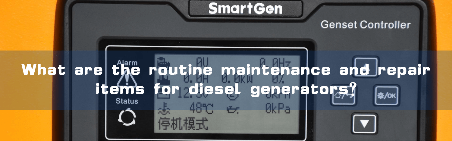 What are the routine maintenance and repair items for diesel generators?