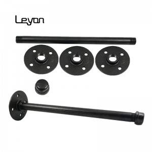 Hot Sale for Pipe Shelves Freestanding - Malleable Iron Black Painting Flange pipe Nipples DIY decoration – Leyon
