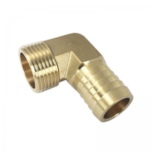 Male thread with end horse barb quick connector elbow fitting