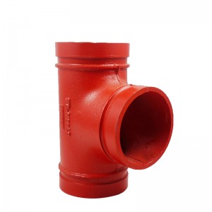 Grooved Pipe Fittings Ductile cast iron Tee for Fire fighting