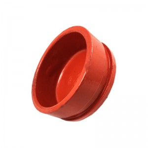 ASTM A536 Red Colour Ductile Iron Grooved Fittings End Cap