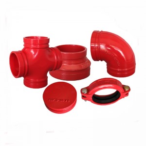 Massive Selection for Drain Pipe Flange - Casting Ductile Iron Epoxy/Painted/Galvanized Red/Blue Grooved Pipe Fitting – Leyon