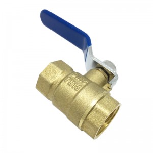 Chrome Plated brass ball valve with female threads and blue handle for sea water and antibacterial usage