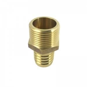 Brass Pipe Fitting Male Thread Hexagon Nipple Hydraulic Hose Fitting