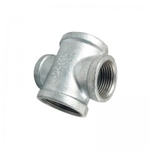 High quality malleable iron round Galvanized pipe fittings Cross