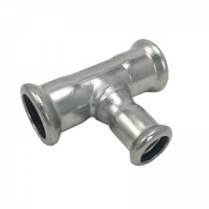 Hot/cold water stainless steel 304 pipe joint press fit fittings Tee fitting