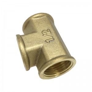 1/2 inch brass pipe fitting three way tee with female threads Brass Chrome Plating tee