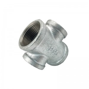 Plumbing Accessories Malleable Iron Hot Dip Galvanized Pipe fitting Cross