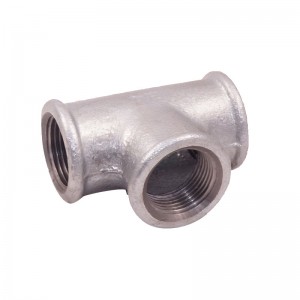 Malleable iron pipe fitting female threaded Tee