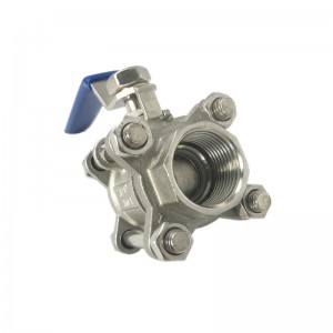 stainless steel pipe fittings and valves three pieces ball valve 3/4 inch for water control