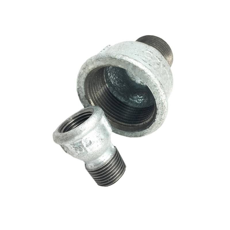 Wholesale Price Second Hand Plumbing Supplies - Black Banded Reducer Male and Female Coupler Malleable Iron Pipe Fitting BS Threads – Leyon