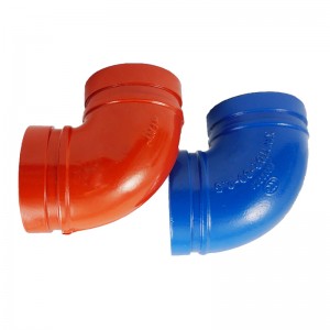 FM UL certified fire fighting elbow grooved pipe fitting