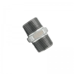 High quality malleable iron round Galvanized pipe fittings HEX Nipple