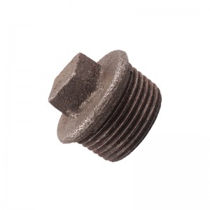 High quality Black malleable iron pipe fittings Plug