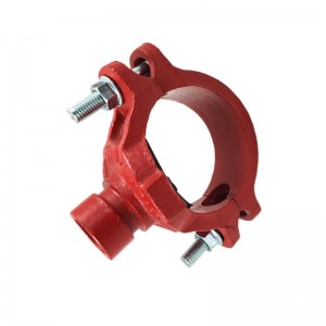 Grooved fittings ductile iron tee grooved threaded mechinal tee