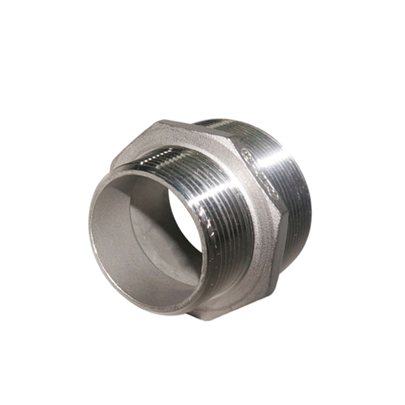 Factory wholesale Stainless Steel Pipe Fitting - Hex Stainless Steel Machined Male and Female Threaded Reducing hex nipple – Leyon