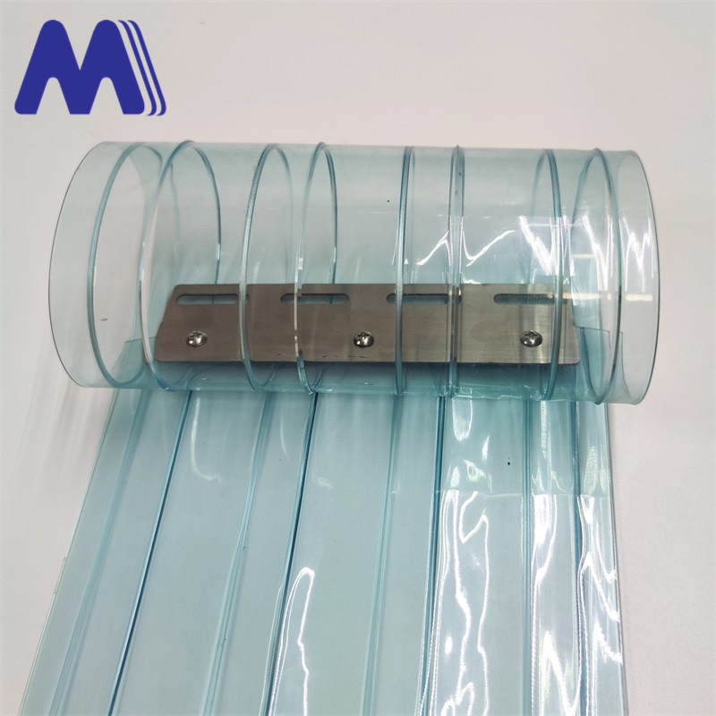 Good quality Insulated Curtain Pvc - double ribbed colour transparent soft door curtain  – Wanmao