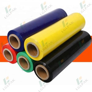 ODM Manufacturer Virgin PE Stretch Wrap Film 23 Micron Stretch Film Roll China for Industrial Use, Pallet Packing