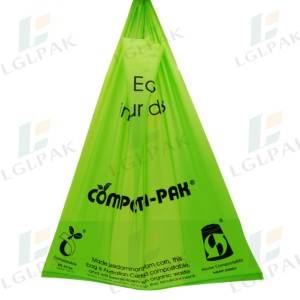 OEM China China Wholesale HDPE/LDPE PE Custom Biodegradable Compostable Cornstarch T-Shirt Shopping Bags