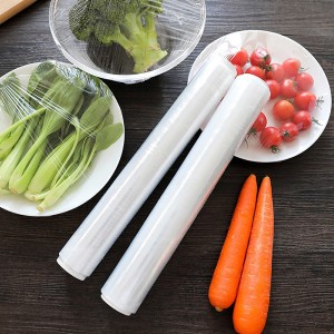 China OEM China 9-20 Mic Customized Disposable Food-Contact PVC Cling Film Wrap Stretch Food Wrap