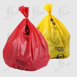 OEM Customized China Directly Sale Custom Design Printed Plastic Biohazard Garbage Bag for Medical Waste