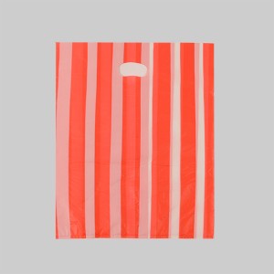 Hot sale China HDPE Plastic Stripe Die-Cut Garment Polybag in Different Colors