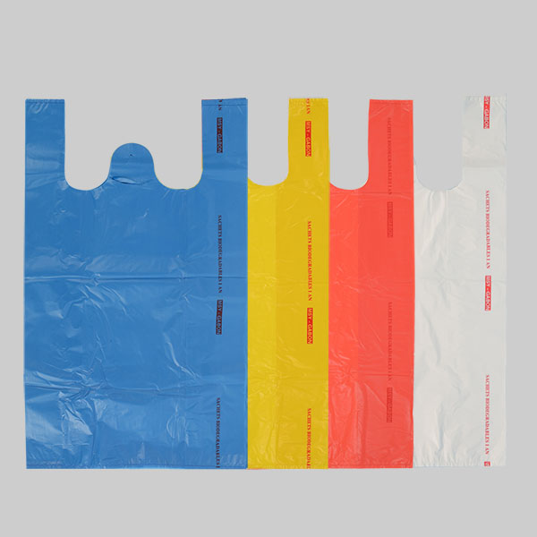 China HDPE Stripe T-Shirt Grocery Bag in Different Colors Manufacturer and  Supplier