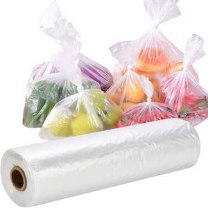 LDPE transparent flat vegetable bags for fridge