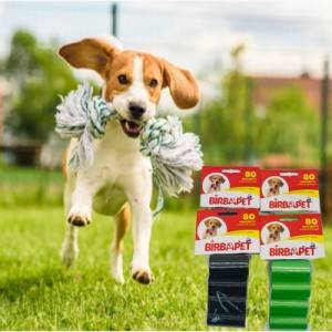 Bottom price China HDPE Scented Dog Waste Bag with Handle Tie on Roll for Shop