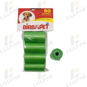 China Wholesale China 100% Biodegradable Dog Poop Bag, Compostable Folded Poo Bag, Starch Based Pet Waste Bag, Plant Based Poop Bag, Hot Sale Poop Bag on Rolls, Eco-Friendly Bag