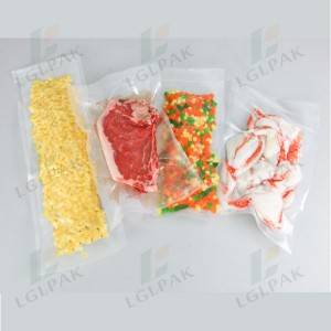 Plastic transparent food saver vacuum bags