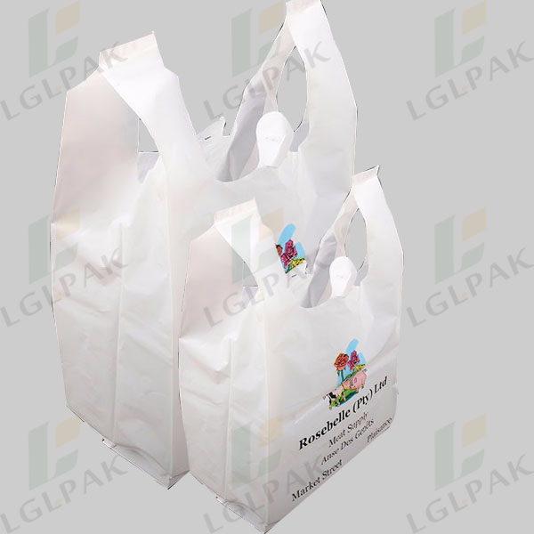 54x24*34cm Plastic T-Shirt Retail Shopping Supermarket Bags Handles Packaging JB 