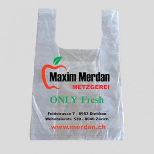 HDPE T-Shirt Supermarket Bag with Printing on Roll