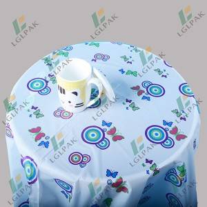 Disposable  plastic table cloth  with printing