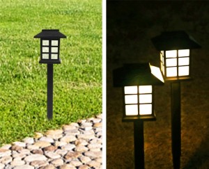 Kleine Solar-Rasenleuchten, LED-Leuchten für den Haus- und Außengarten