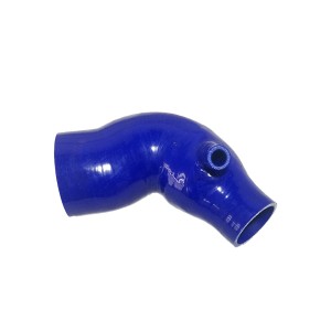 Flexible blue silicone intercooler turbo hose