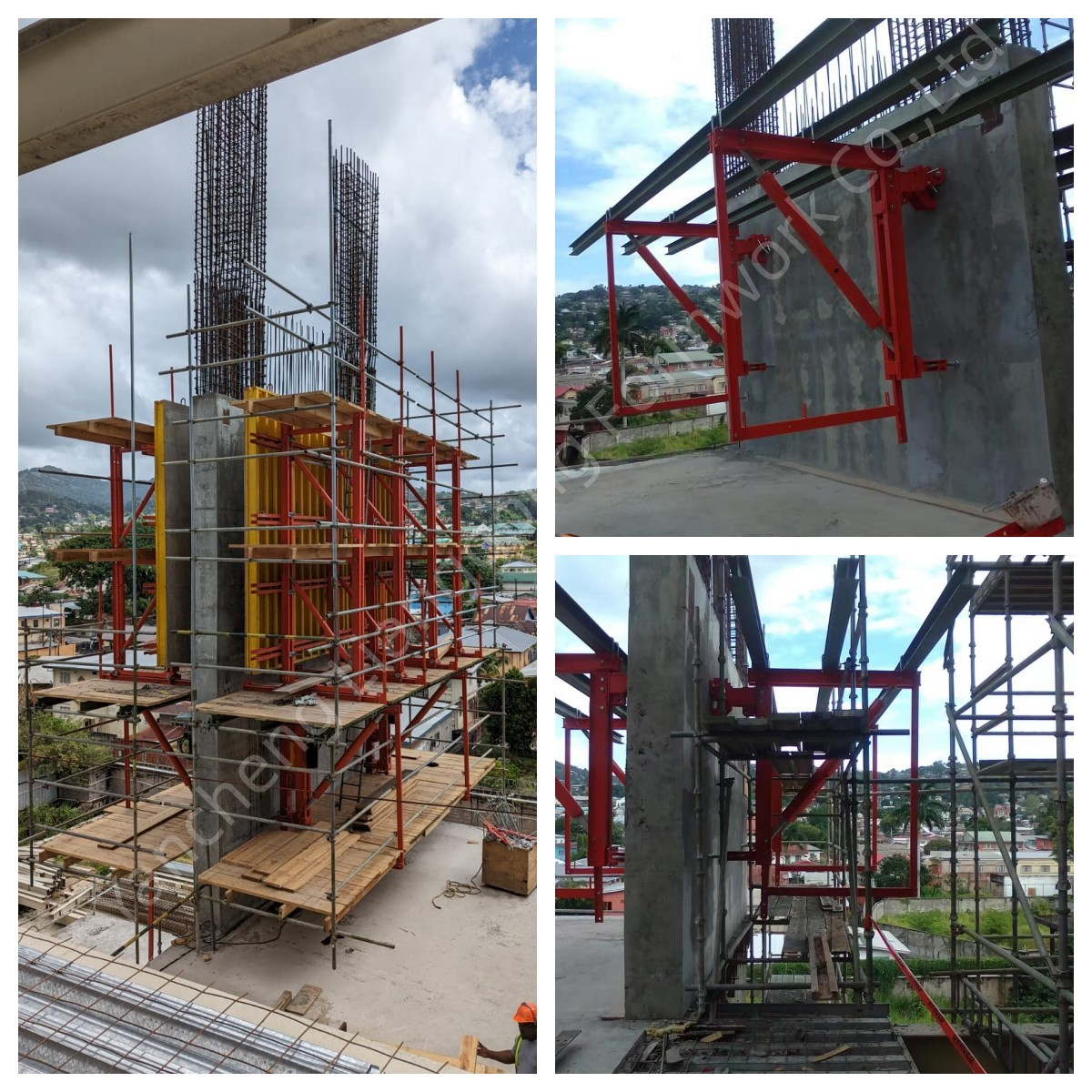Lianggong Hydraulic auto-climbing formwork in use in Trinidad and Tobago project