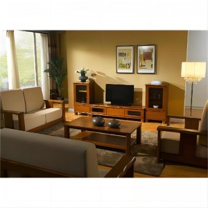 North America white oak capacious TV unit without legs