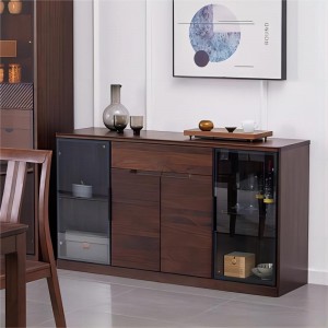 Solid walnut capacious natural sideboard withou...