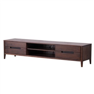 Solid walnut modern and simple design TV unit natural colour