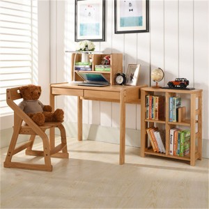 Solid white oak environment friendly student desk with adjustable height