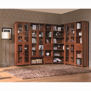 Solid white oak muti-functional standing bookcase, environmentally friendly