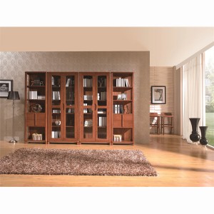 Solid white oak muti-functional standing bookcase, environmentally friendly